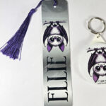 personalised betty hanging kawaii purple bat gothic metal bookmark thank you gift