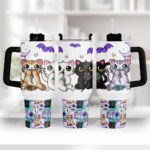kawaii candy kitty spoopy halloween sweets gothic large 40oz tumbler stanley style cup