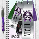 15551 personalised purple bat halloween bookmark 2