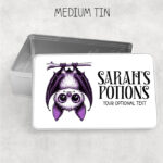 15552 personalised purple bat halloween tin 1