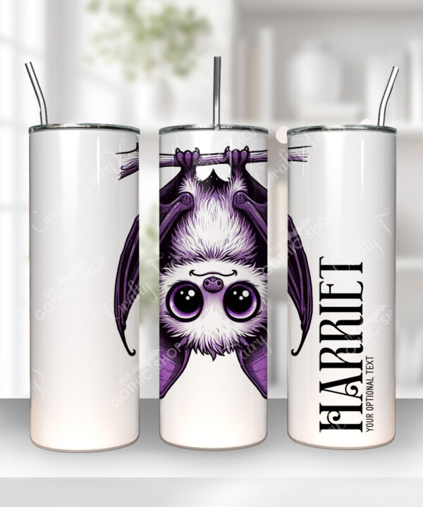 15553 personalised purple bat halloween tumbler 2