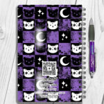 15556 personalised a5 notebook purple cats 2