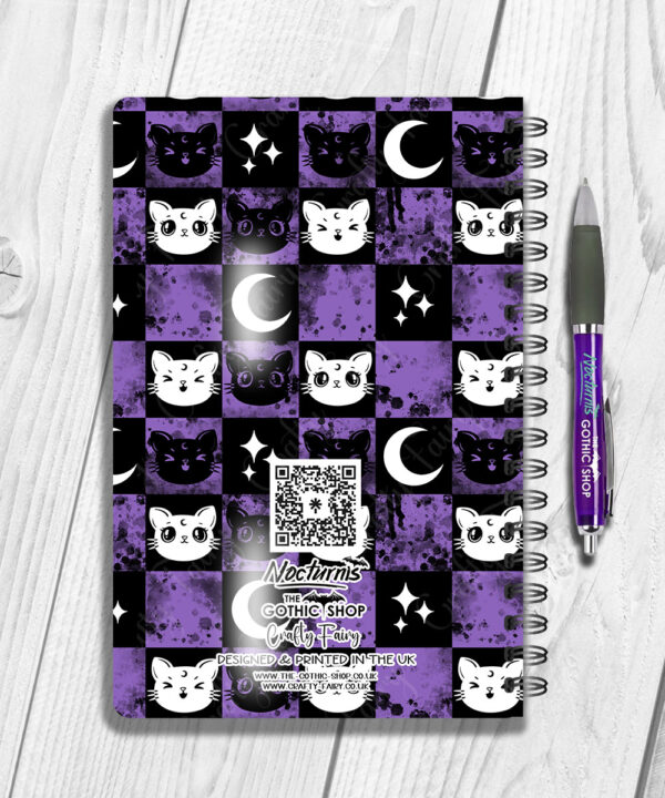 15556 personalised a5 notebook purple cats 2