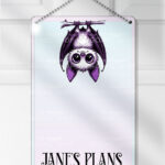 15557 personalised purple bat halloween planner sign 2
