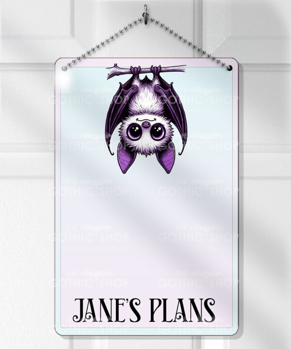 15557 personalised purple bat halloween planner sign 2