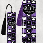 15557 personalised purple cats bookmark 1