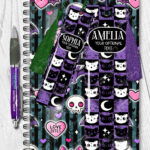 15557 personalised purple cats bookmark 2