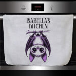 15558 personalised purple bat halloween towel 1