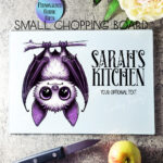 15559 personalised purple bat halloween chopping board 1