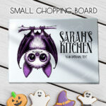 15559 personalised purple bat halloween chopping board 2