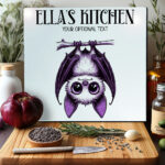 15559 personalised purple bat halloween chopping board 3