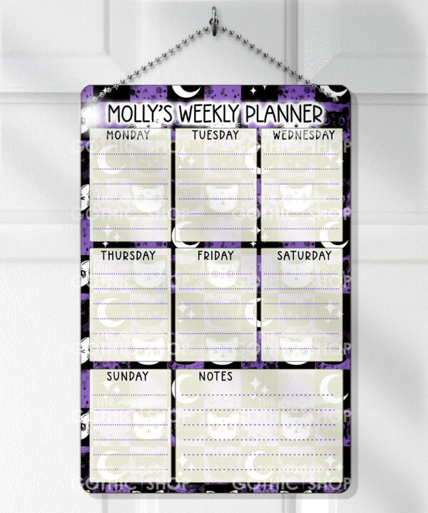 15559 personalised purple cats weekly planner 1