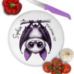 15560 personalised purple bat halloween chopping board 1