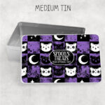 15560 personalised purple cats storage tin 1