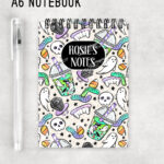 personalised spooky but sweet halloween notebook journal