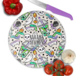 15583 personalised spooky sweets round chopping board 1