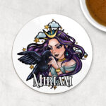 15586 personalised night witch raven gothic coaster 1