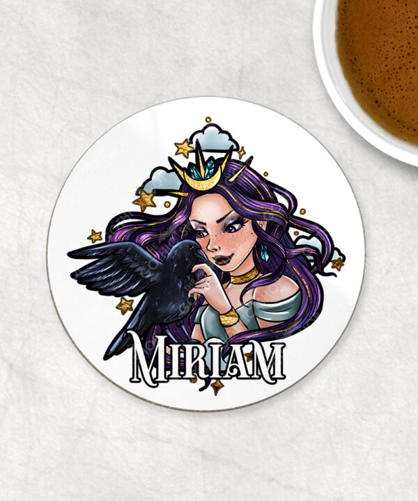 15586 personalised night witch raven gothic coaster 1