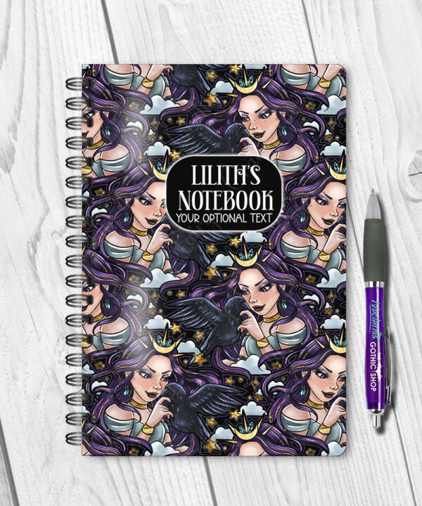 15587 personalised night witch raven gothic notebook 1