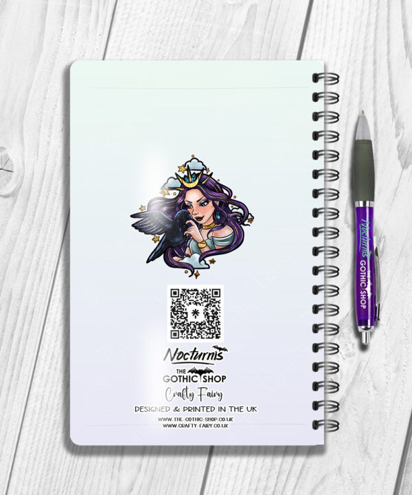 15588 personalised night witch raven gothic notebook 2