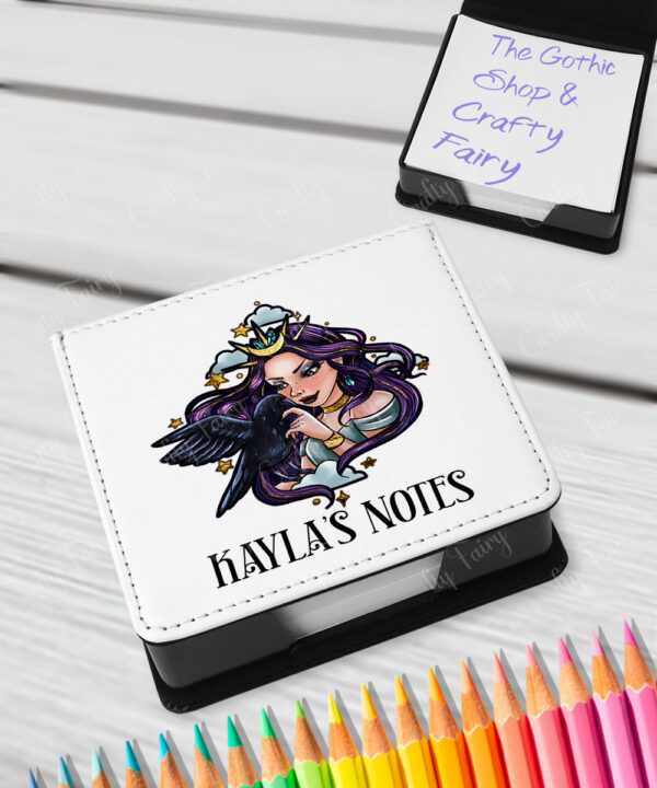 15589 personalised night witch raven gothic memo notes 1