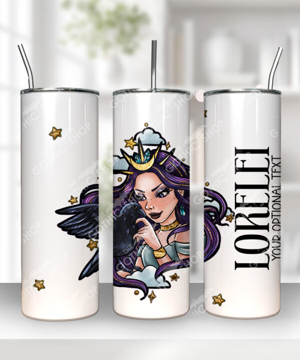 15594 personalised night witch raven gothic tumbler 1