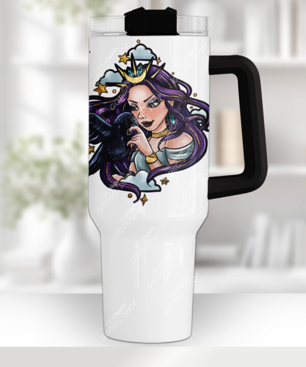 15596 personalised night witch raven gothic stanley style cup 1