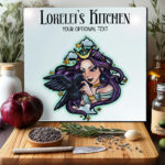 15601 personalised night witch raven gothic chopping board 3