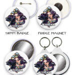 15608 personalised night witch raven gothic mirror keyring 1