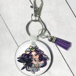 15609 personalised night witch raven gothic keyring 1
