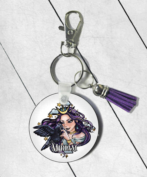 15609 personalised night witch raven gothic keyring 1