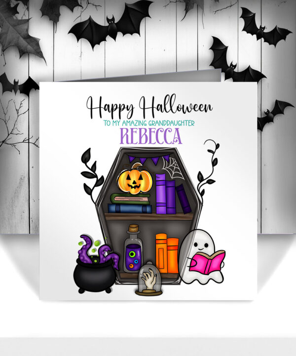 15612 personalised ghostie bookcase card 1