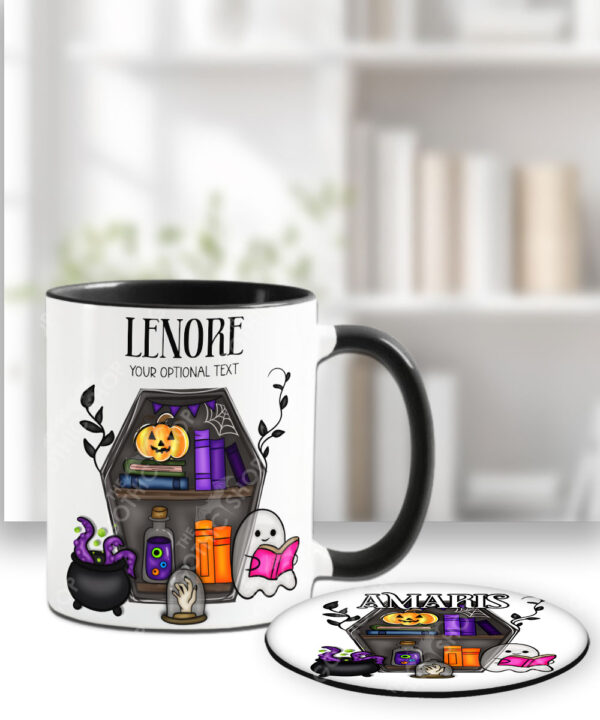 15614 personalised ghostie coffin bookcase coaster 2