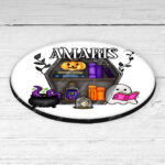15614 personalised ghostie coffin bookcase coaster 3