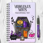15616 personalised ghostie coffin bookcase notebook 1