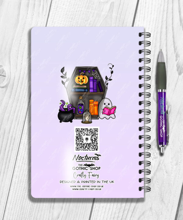 15616 personalised ghostie coffin bookcase notebook 2