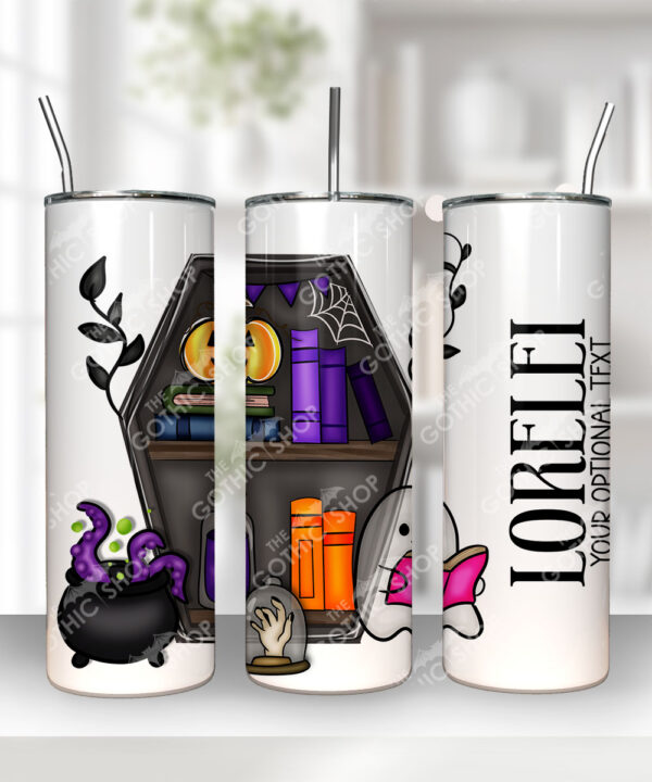 15622 personalised ghostie coffin bookcase tumbler 1