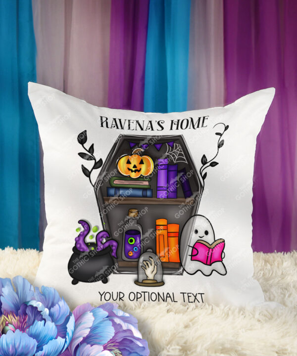 15625 personalised ghostie coffin bookcase cushion 1