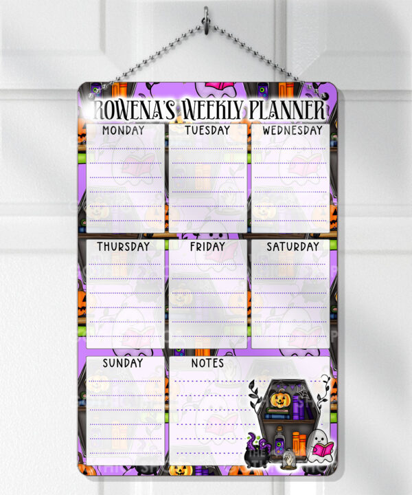 15627 personalised ghostie coffin bookcase weekly planner 1