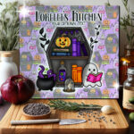 15629 personalised ghostie coffin spooky kitchen chopping board 1