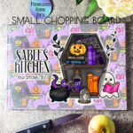 15629 personalised ghostie coffin spooky kitchen chopping board 2