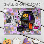 15629 personalised ghostie coffin spooky kitchen chopping board 3
