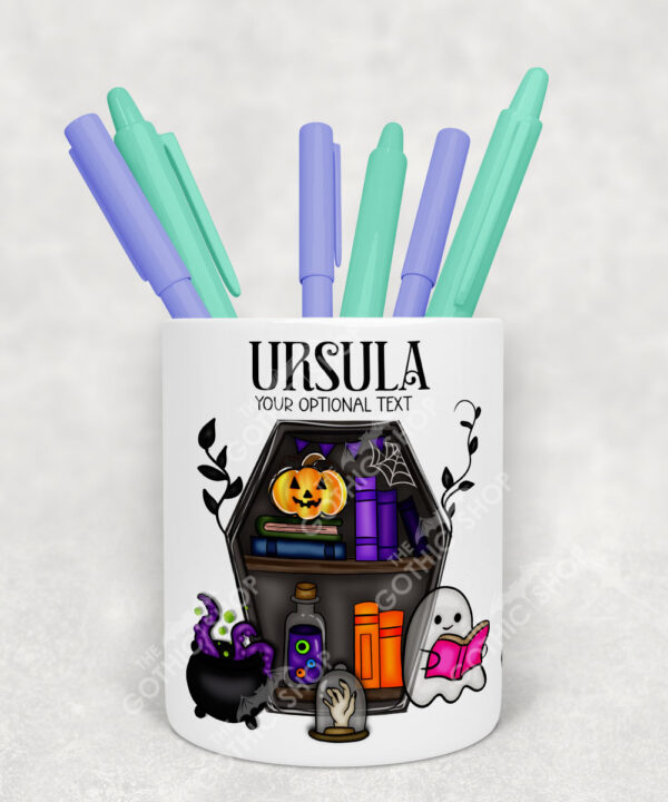 15633 personalised ghostie coffin spooky pen pot 2