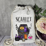 15635 personalised ghostie coffin spooky drawstring bag 1