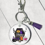 15638 personalised ghostie coffin spooky keyring 1