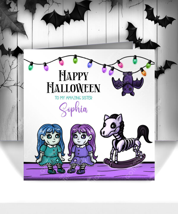 15659 nightare toy shop halloween card 1