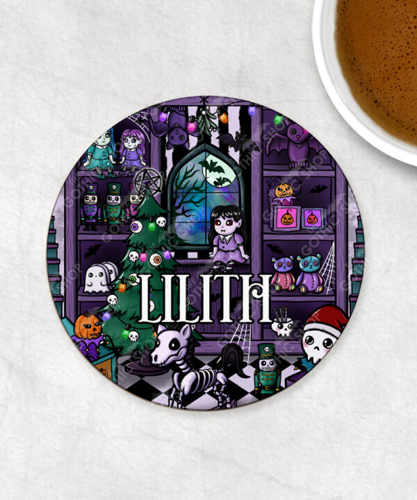 15661 nightmare toy shop seasonal mug coaster 1