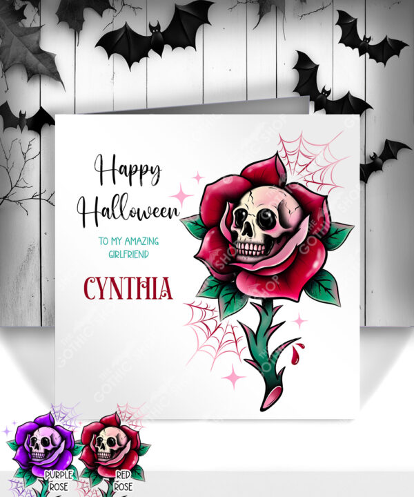 15667 personalised dead rosey purple halloween card 2
