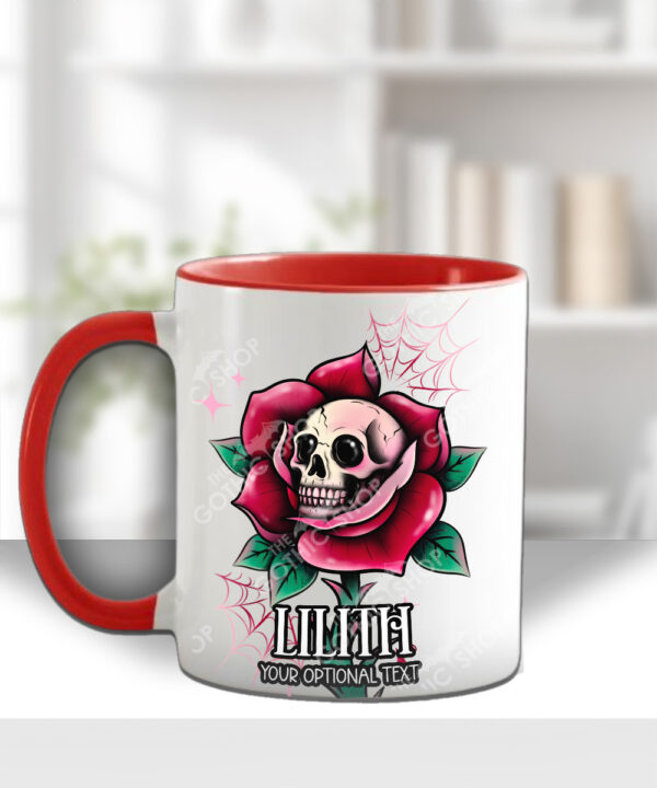 15668 personalised dead rosey red halloween mug 1