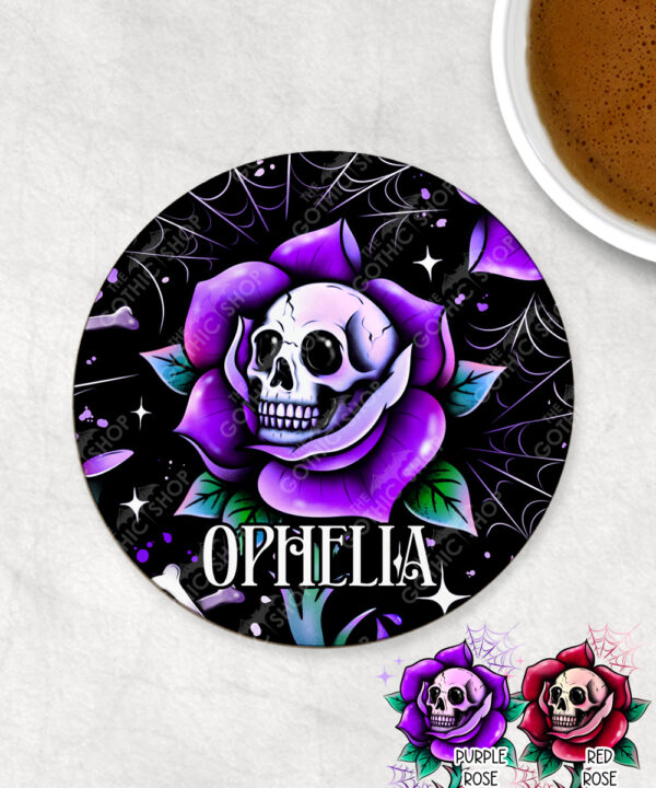 15669 personalised dead rosey purple coaster 1